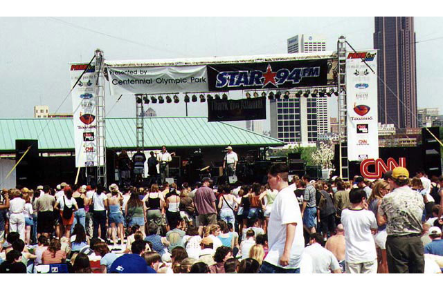 Star 94 FM concert stage at Centennial Olympic Park, Atlanta